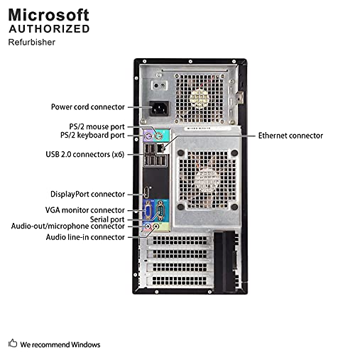 DELL Optiplex 790 High Performance Desktop Computer MiniTower, Intel Core i5-2400 Processor up to 3.4GHz, 8GB RAM, 2TB HDD + 120GB SSD, DVD, WiFi, Windows 10 Pro 64 bit (Renewed)']