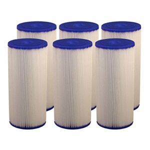 tier1 20 micron 10 inch x 4.5 inch | 6-pack pleated whole house sediment water filter replacement cartridge | compatible with pentek ecp20-bb, hydronix spc-45-1020, 255491-43, home water filter