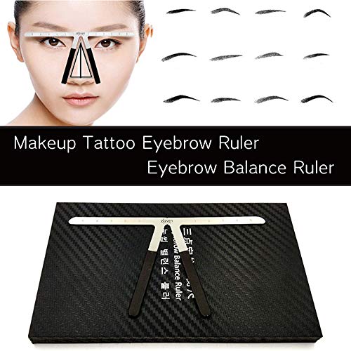 Tattoo Eyebrow Ruler Three-Point Positioning Permanent Makeup Symmetrical Tool Grooming Stencil Shaper Balance Ruler (1)