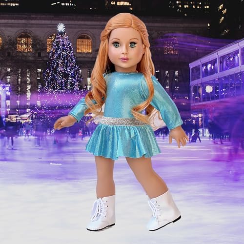 - Super Skater - Clothes Fits 18 Inch Doll - 2 Complete Outfits - 5 Pieces - 18 Inch Doll Ice Skating Outfits - Leotard, Skirt, Pants, Jacket and 1 Pair of Skates (Doll Not Included)