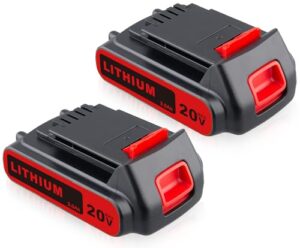 vanon 3.0ah lbxr20 replacement for black and decker 20v lithium battery compatible with black & decker 20v lithium battery lb20 lbx20 lst220 lbxr2020-ope lbxr20b-2 lb2x4020 drill cordless tools 2pack