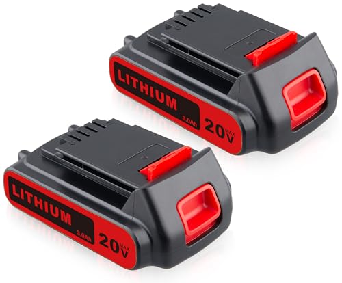 VANON 3.0Ah LBXR20 Replacement for Black and Decker 20V Lithium Battery Compatible with Black & Decker 20v Lithium Battery LB20 LBX20 LST220 LBXR2020-OPE LBXR20B-2 LB2X4020 Drill Cordless Tools 2Pack