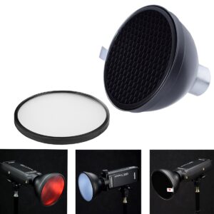 Godox AD-S2 Standard Reflector with Soft Diffuser and ad-s11 Witstro Flash Speedlite Accessories for Godox AD200 AD200PRO AD360 AD360II Flashes