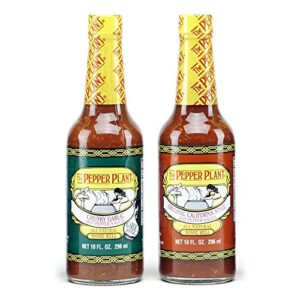the pepper plant original & chunky garlic hot sauce combo pack