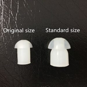 A AIRSN Replacement Mushroom Earbud Ear Tips for Motorola Kenwood Two Way Radio Coil Tube Audio Kits/Transparent Acoustic Tube Earpieces (Standard Mushroom)