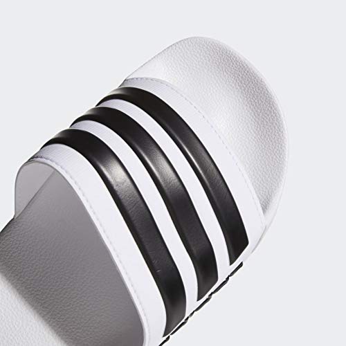 adidas Men's Adilette Shower Slides White/Core Black/White 10