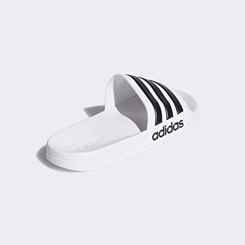 adidas Men's Adilette Shower Slides White/Core Black/White 10