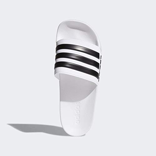 adidas Men's Adilette Shower Slides White/Core Black/White 10