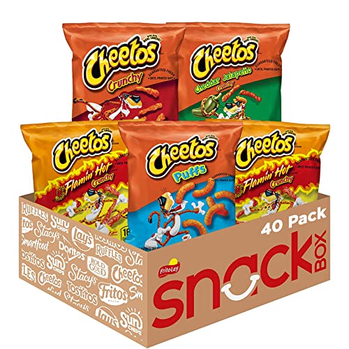 Cheetos Cheese Flavored Snacks, Variety Pack, (Pack of 40)