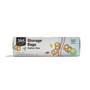 365 by whole foods market, gallon double zipper storage bag, 40 count
