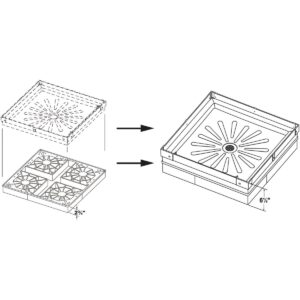 Mustee, E. L. 86.500 Durastall Extended Base Kit, White