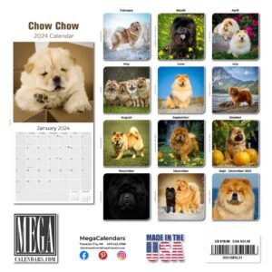 2023 2024 Chow Chow Calendar - Dog Breed Monthly Wall Calendar - 12 x 24 Open - Thick No-Bleed Paper - Giftable - Academic Teacher's Planner Calendar Organizing & Planning - Made in USA