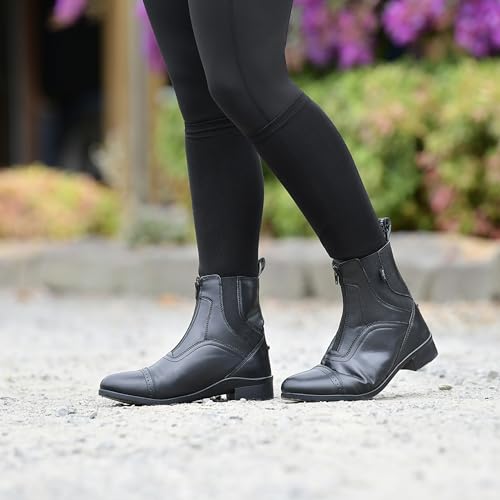 SAXON. Syntovia Zip Paddock Boots, Black, Ladies 6.5