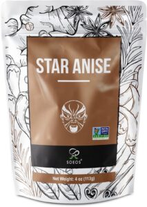 soeos star anise, anise seeds, whole chinese star anise pods for baking and tea, star anise whole, 4 oz