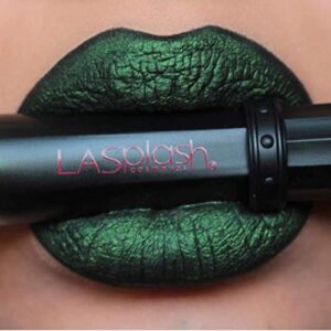 LA Splash Cosmetics Soft Long Lasting Waterproof Matte Dark Green Liquid Lipstick - Wickedly Divine Collection (Envy)