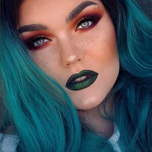 LA Splash Cosmetics Soft Long Lasting Waterproof Matte Dark Green Liquid Lipstick - Wickedly Divine Collection (Envy)