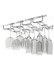 J Miles CO It's Useful. Under Cabinet Hanging Stemware Rack Hold Up to 12 Wine Glasses