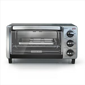 BLACK+DECKER 4-Slice Toaster Oven with Natural Convection, Black, TO1750SB