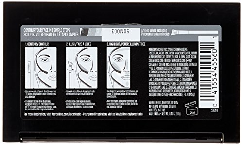 Maybelline Facestudio Master Contour Face Contouring Kit, Medium to Deep, 0.17 Ounce