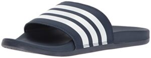 adidas women's adilette comfort slides sandal, collegiate navy/white/collegiate navy, 8