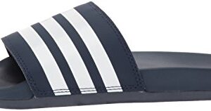 adidas Women's Adilette Comfort Slides Sandal, Collegiate Navy/White/Collegiate Navy, 8