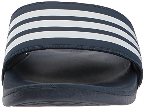 adidas Women's Adilette Comfort Slides Sandal, Collegiate Navy/White/Collegiate Navy, 8