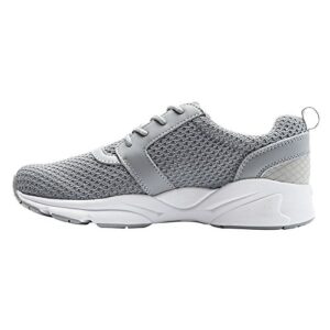 propét women's stability x shoe, grey, 10.5 wide us