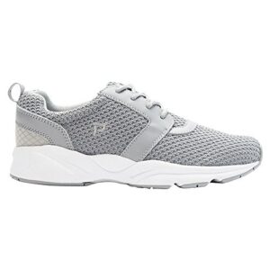 Propét Women Stability X Sneaker, Light Grey, 6 2X-Wide