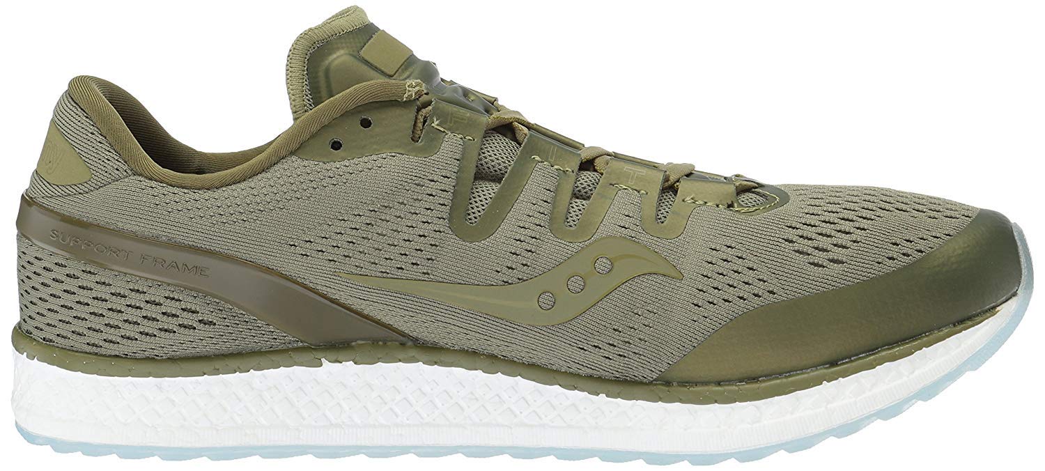 Saucony Women's Freedom ISO Unisex Running Shoe, Olive, 6