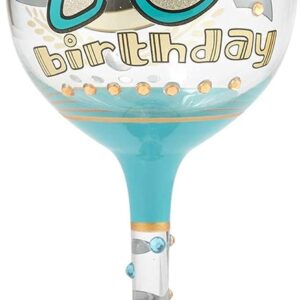 Enesco Designs by Lolita Hand-painted Artisan, 15 oz. 70th Birthday Wine Glass, Multicolor,6000740