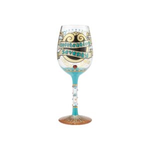 Enesco Designs by Lolita Hand-painted Artisan, 15 oz. 70th Birthday Wine Glass, Multicolor,6000740