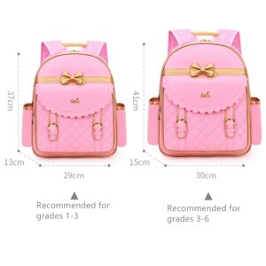 Children's Backpack Princess Girl School Bag PU Waterproof Casual Daypack