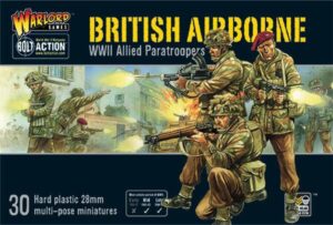 warlord bolt action british airborne allied paratroopers 1:56 wwii military wargaming plastic model kit, small