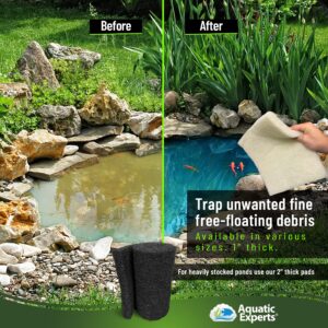 Classic Koi Pond Filter Pad FINE - White Bulk Roll Pond Filter Media, Ultra-Durable Pond Filters for Outdoor Ponds, Reusable Fish Pond Filter Material, USA, Aquatic Experts (3/4" - 1" x 12" x 72")