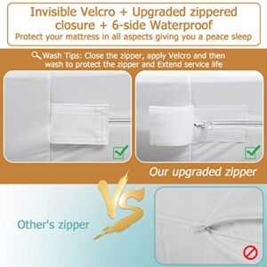 Bedecor Zippered Twin Mattress Protector Cover for 7"-9" Depth Mattress,Fully Encased Liquid Proof Urine Pee Protection Breathable Smooth Incontinence Pet Baby Potty Training