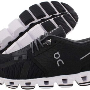 ON Women's Cloud Sneakers, Black/White, 6.5