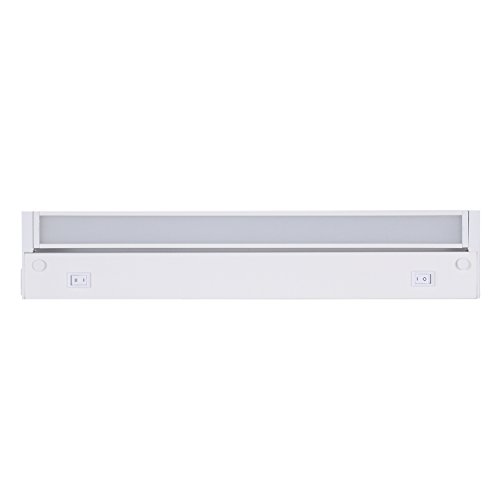 GETINLIGHT Swivel Dimmable LED Under Cabinet Lighting, Selectable White 2700K/ 4000K, 12-inch, Plugged-in Only, White Finished, IN-0109-2-WH