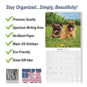 2023 2024 Bull Mastiff Calendar - Dog Breed Monthly Wall Calendar - 12 x 24 Open - Thick No-Bleed Paper - Giftable - Academic Teacher's Planner Calendar Organizing & Planning