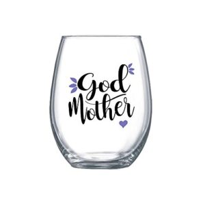 zoey christina new godmother gift for women from niece fairy mom announcement wine glass 18 oz mothers day gift for sister 0041