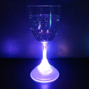 Light Up Wine Glasses (Set of 6) - 11 oz Glowing LED Wine Glasses (Multi-Color)