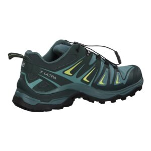 Salomon X Ultra 3 Gore-TEX Hiking Shoes for Women, Artic/Darkest Spruce/Sunny Lime, 5.5