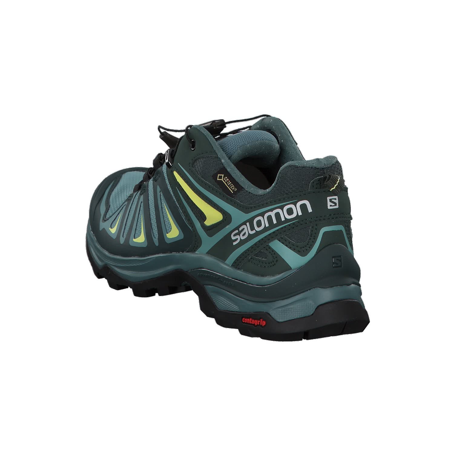 Salomon X Ultra 3 Gore-TEX Hiking Shoes for Women, Artic/Darkest Spruce/Sunny Lime, 5.5