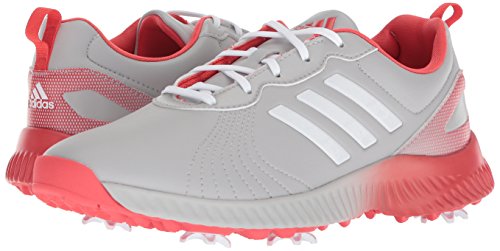 adidas Women's Response Bounce Golf Shoe, grey two ftwr white/real coral s, 8.5 Medium US