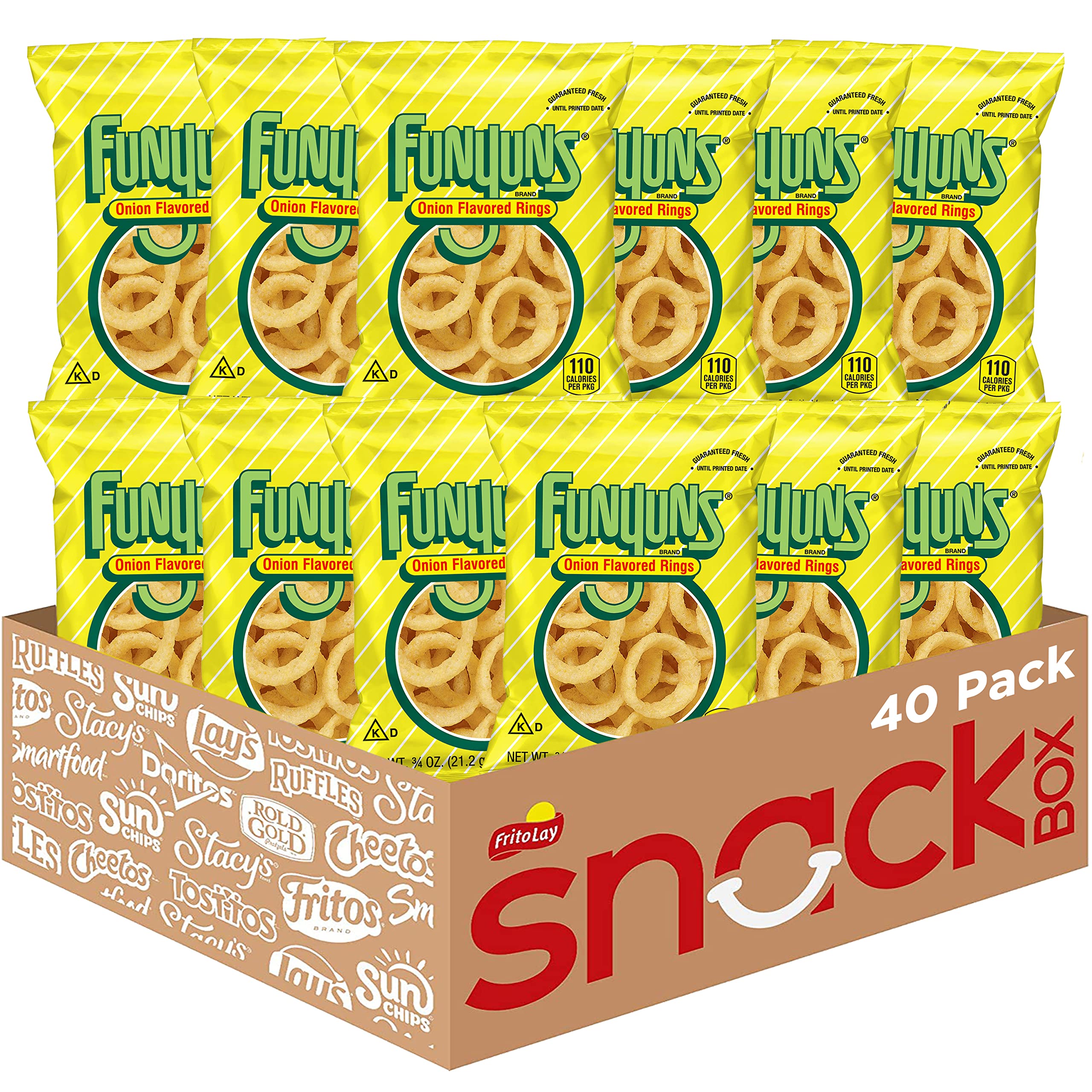 Funyuns Onion Flavored Rings, Original, 0.75 Ounce (Pack of 40)
