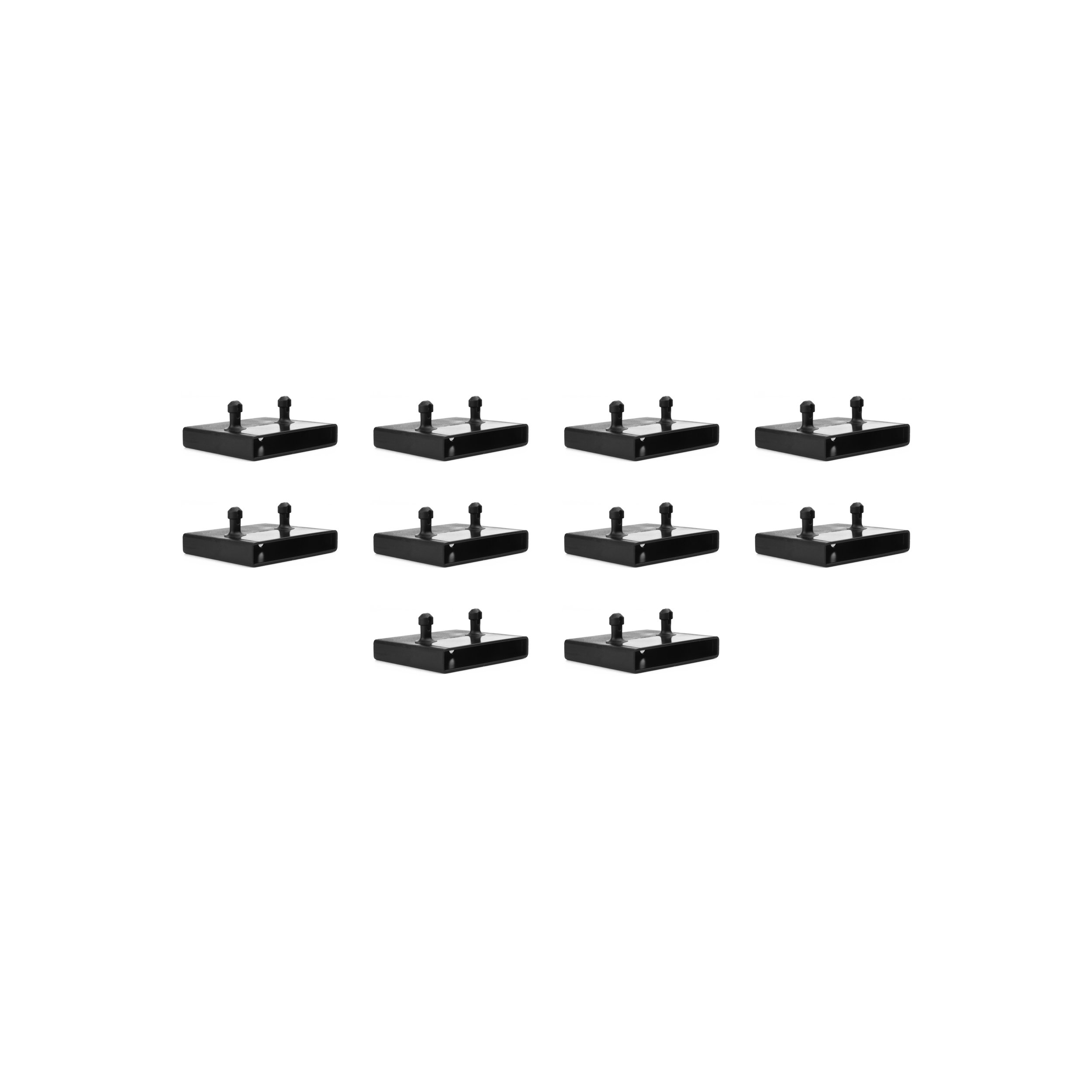 63mm Bed Slat Centre Holders Caps for Metal Frames - 2 prongs (Pack of 10)