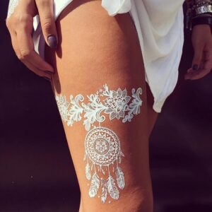 6 Sheets Temporary Tattoo,Flash Fake Waterproof Body Tattoos Stickers Women Wedding Party