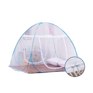 AMMER Pop-Up Mosquito Net Tent for Beds Portable Folding Design with Net Bottom for Baby Adults Trip (79 x71x59 inch)