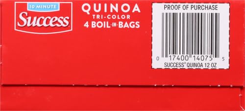 Success Boil-In-Bag Quinoa, Quick Tri-Color Quinoa, 12-Ounce Box