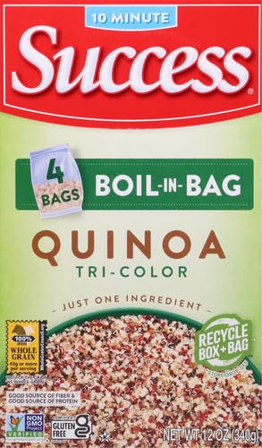 Success Boil-In-Bag Quinoa, Quick Tri-Color Quinoa, 12-Ounce Box