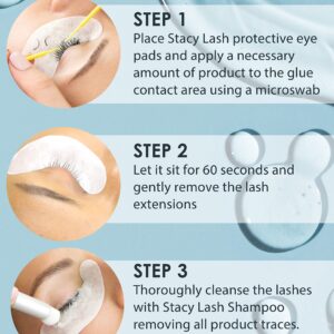 Lash Remover for Lash Extensions by Stacy Lash (0.51 fl.oz / 15 ml) Eyelash Extension Remover / 60 Sec Dissolution Lash Glue Remover/Professional Eyelash Remover for Extensions/Lash Tech Supplies